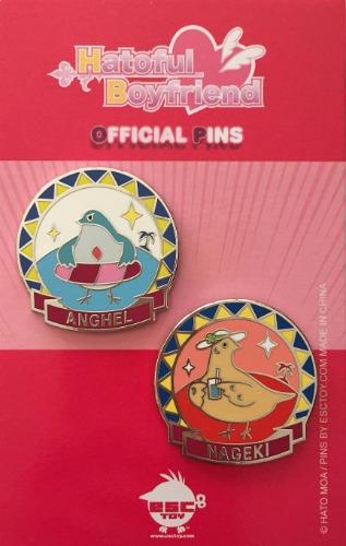 Hatoful Boyfriend Anghel & Nageki pin set