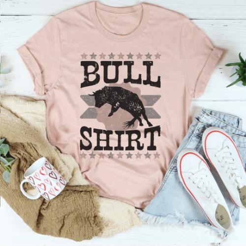 Bull Shirt Tee - Heather Prism Peach / L