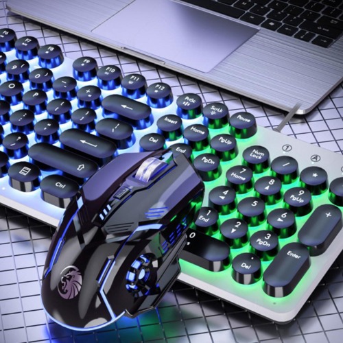 Dragon  BX9 LED Backlight Gaming USB Wired Keyboard Mouse Set - Black