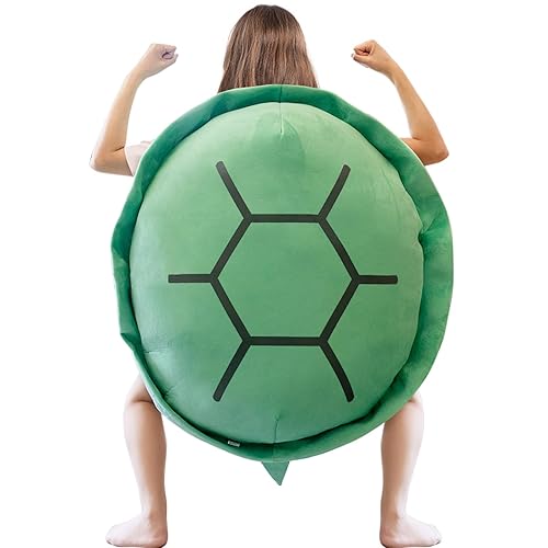 Cuecutie 40 Inch Wearable Turtle Shell Pillows Tortoise Shell Stuffed Animal Turtle Plush Cushion Toy Dress Up for Adult - Green - 40inch