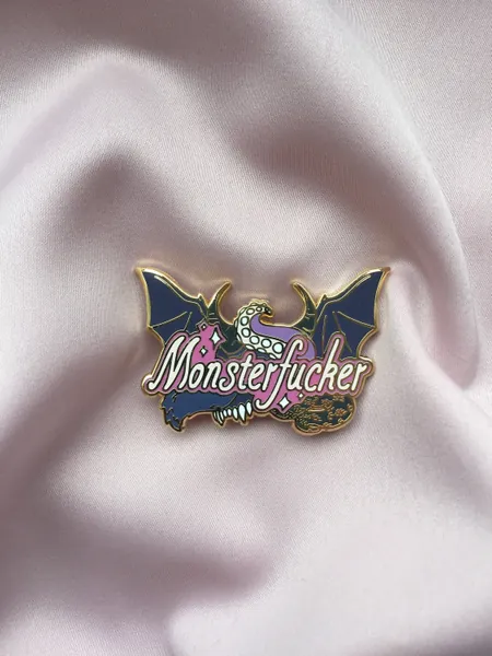 Monsterfucker Pin - Hard enamel, gold color plating