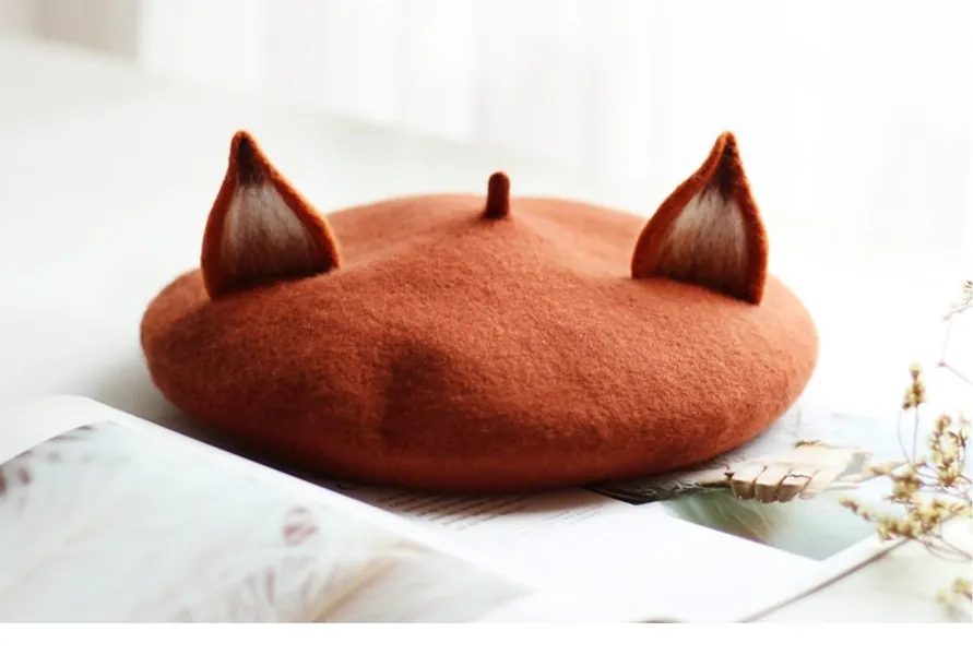 Fox Beret, Fox Gifts, Foxy Mamma Hat, Fox Hat