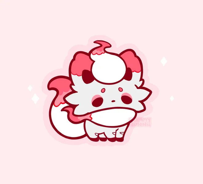 Kawaii Ghost fox Sticker - Stickers - Cute - Decal cut