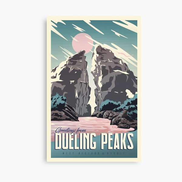 Greetings from Dueling Peaks Canvas Print by josephroachh