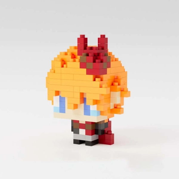 Chibi Genshin Impact Figure DIY Building Blocks Genshin Impact Desk Decor - Childe
