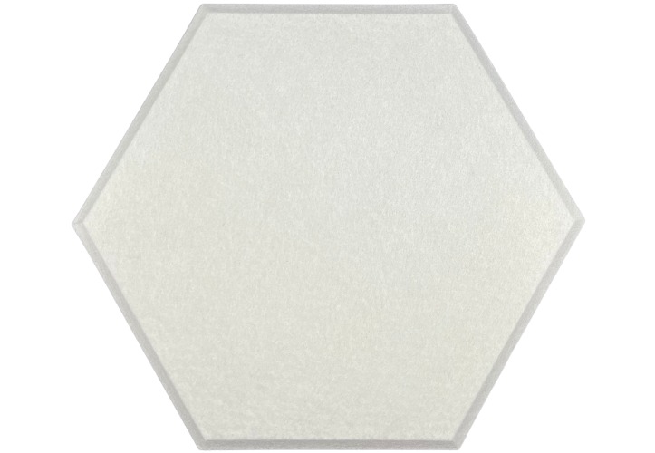 Hexagon PET Felt Acoustic Panels - 12 Pack - Eco Friendly Sound Absorption Panels - White
