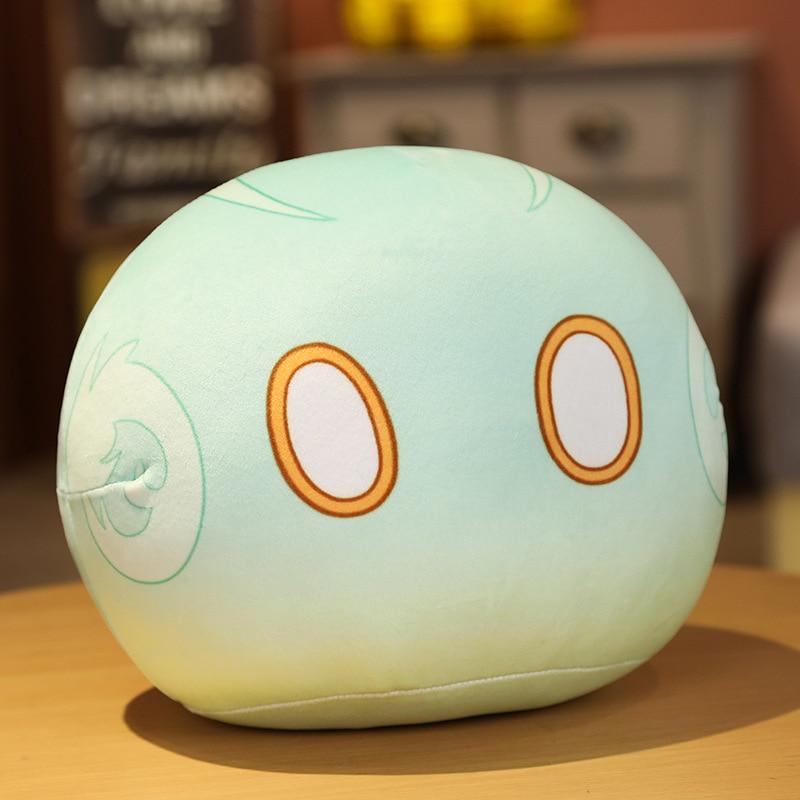 Genshin Slime Plushies (7 Variants, 3 Sizes) - Keychain (4″ / 10cm) / Anemo Slime