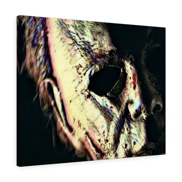 The Shape on canvas - horror movie painting, horror wall art, Halloween art, creepy art, Halloween Kills art, horror movie art