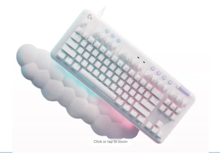 Logitech - G713 Aurora Collection TKL Wired Mechanical Linear Switch Gaming Keyboard for PC/Mac with Palm Rest Included - White Mist