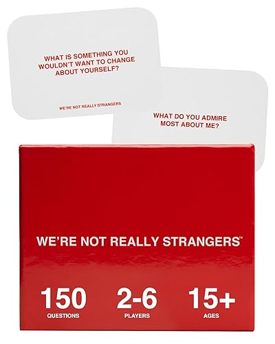 WE'RE NOT REALLY STRANGERS Card Game - 150 Conversation Cards for Adults, Teens, Couples, & Strangers - Fun Family Party Card Game & Icebreaker for Game Night or Date Night, Ages 15+, 2-6 Players - Core