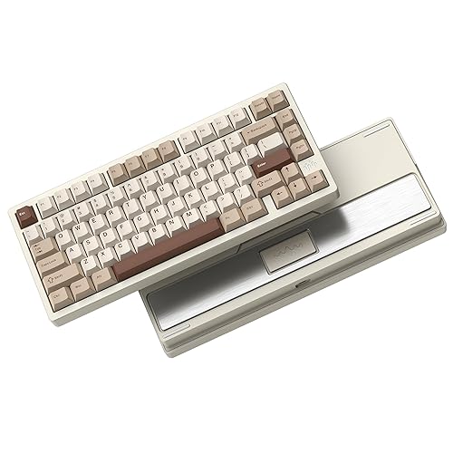 Womier RD75 Pro 75% Keyboard, Quick Release Wireless Aluminum Gaming Keyboard, QMK/VIA Tri-Mode Mechanical Keyboard Custom Hot Swappable with RGB Creamy Keyboard for Windows/Mac/PC-Milk White - Milk White