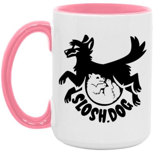 SloshDog 15oz Mug (Accent) | Prey Alt / White/Pink / One Size