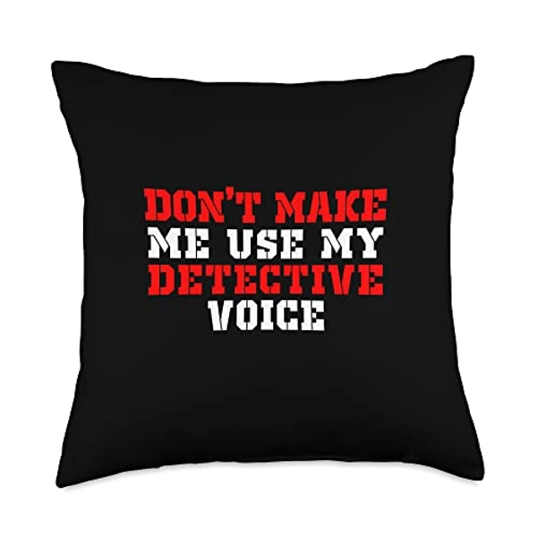Novelty Detective Espionage True Crime Spying Gift Private Detective Team Investigator Crime Spying Gift Throw Pillow, 18x18, Multicolor - 18x18
