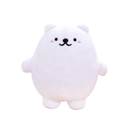 Plush Polar Bear, squeezable Soft Polar Bear, Stuffed Animal Polar Bear, Large Polar Bear plushie, Anime Plushy Soft Cushion, Huggable, Perfect for Cuddling, Stress Relief, Concentration, 14.5inches