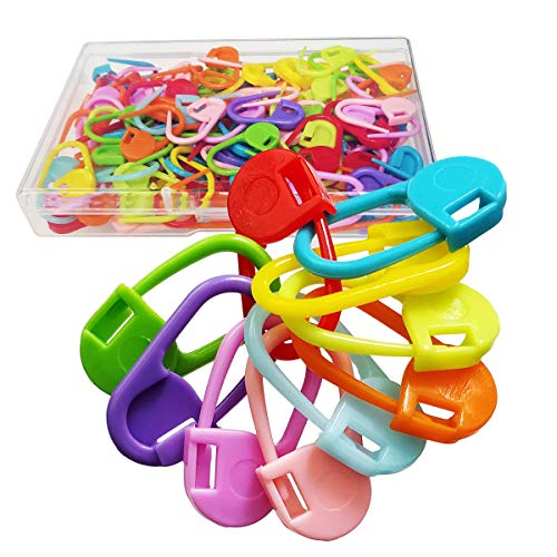 120 Pcs Mix Color Knitting Markers Crochet Clips Crochet Pins Stitch Markers Locking Stitch Knitting Place Markers Weave Stitch Needle Clip Counter - 120