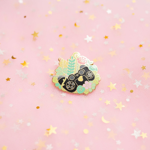 Nature's Joy "Controller" Hard Enamel Pins - Black / [A Grade] / Locking Clasp