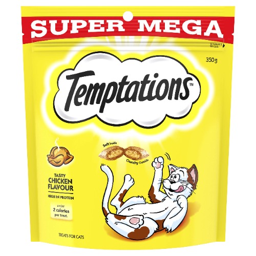 Temptations Super Mega Cat Treat Tasty Chicken 350G Bag