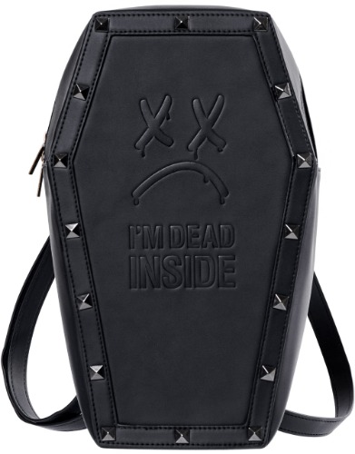 Moody Monday ‘I’m Dead Inside’ Studded Coffin Backpack