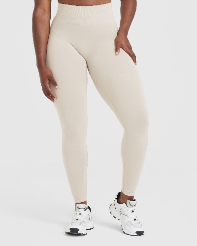 Effortless Seamless Leggings | Sand | M - Long