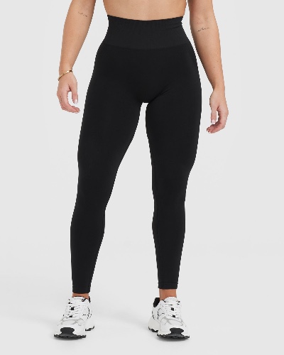 Effortless Seamless Leggings | Black | M - Long