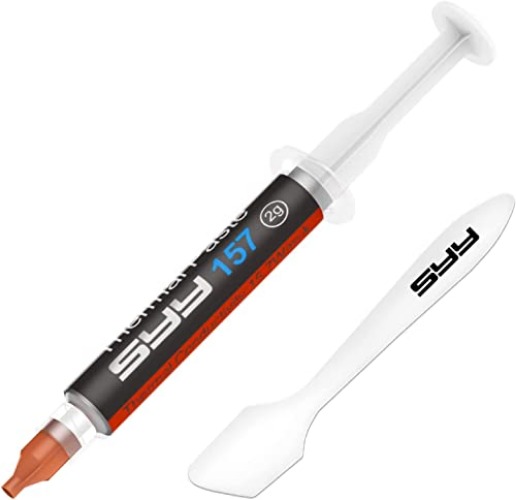SYY Thermal Paste, 2g with Toolkit New Upgrade Easy to Apply CPU Thermal Compound Paste Heatsink for IC/Processor/CPU/Coolers, Carbon Based High Performance, Thermal Interface Material - 2g