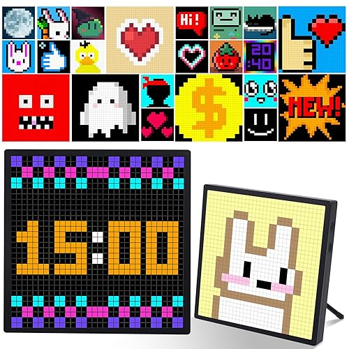 Eachbid 32x32 RGB LED Matrix Panel, Programmable Pixel Art Display with APP Control for Desk/Wall Room Decor, Picture Frames LED Wall Art for DIY Graffiti, Text, Animations, Clock - Pixel Dot: 32x32 - 7.9x7.9x0.9inch