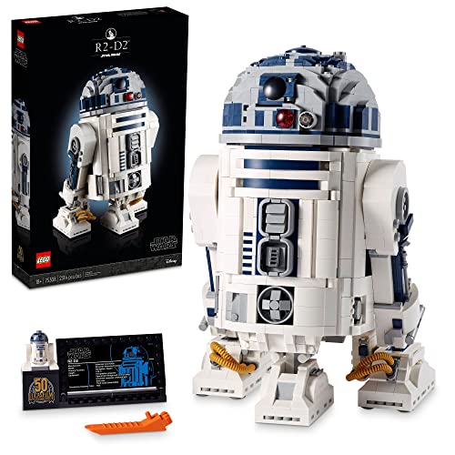 LEGO Star Wars R2-D2 75308 Droid Building Set for Adults, Collectible Display Model with Luke Skywalker’s Lightsaber, Great Birthday for Husbands, Wives, Any Star Wars Fans - Standard Packaging