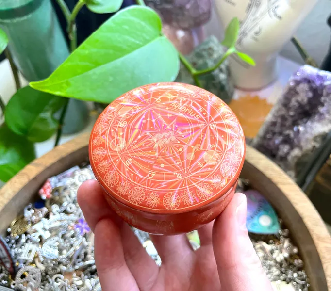 Charm Scoop in Astrology Tin | Charm Casting Divination | Witches Brew Lucky Dip | Each Scoop is Unique!