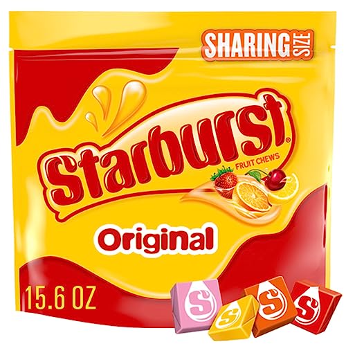 STARBURST Original Fruit Chews Chewy Summer Candy Sharing Size Bag, 15.6oz - 15.6 Ounce (Pack of 1) - Original