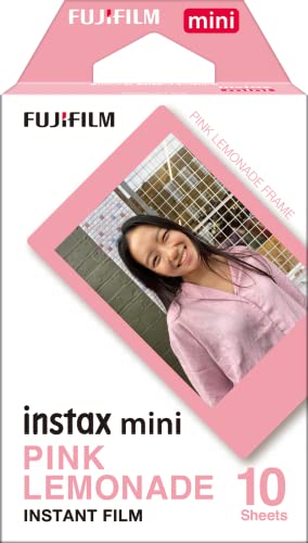 FUJIFILM Instax Mini Pink Lemonade Film - 10 Exposures - 10 Film Pack - Pink Lemonade - Film