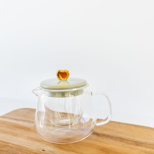 Glass Teapot (Moon, Heart, Star) - Heart