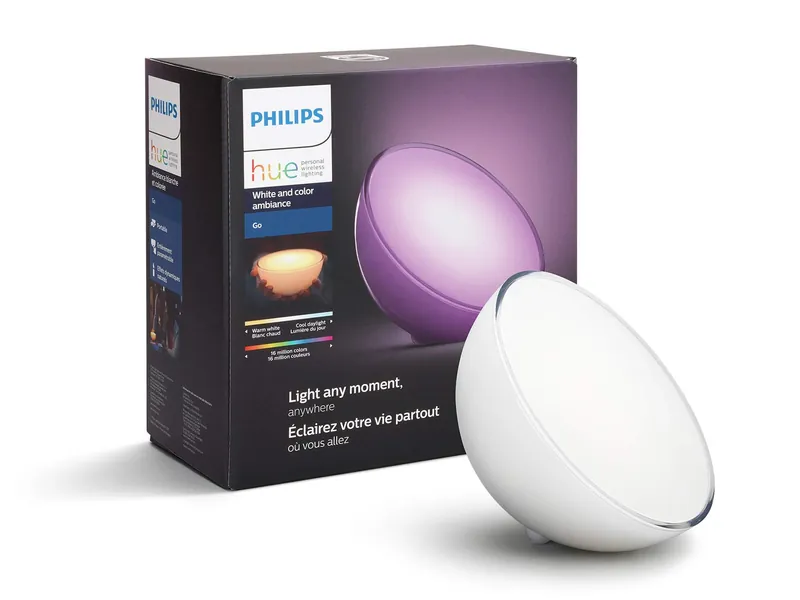 Philips Hue Go White and Color Portable Dimmable LED Smart Light Table Lamp (Requires Hue Hub, Works with Alexa, HomeKit and Google Assistant) - 