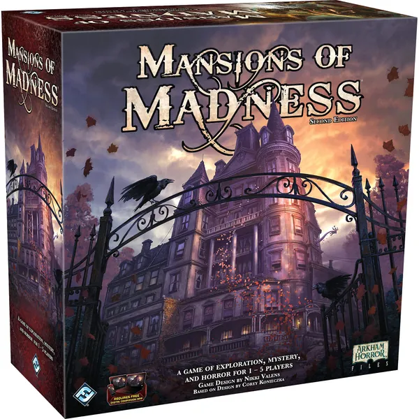 Mansions of Madness 2nd Edition Board Game (BASE GAME) | Horror Game | Mystery Board Game for Teens and Adults | Ages 14 and up | 1-5 Players | Average Playtime 2-3 hrs | Made by Fantasy Flight Games - 