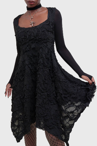 Shadows Hymn Dress | S / Black / 74% Polyester 26% Viscose