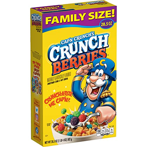 Cap'n Crunch Cereal, Crunch Berries, 20.5oz Box - Cap'n Crunch Crunch Berries