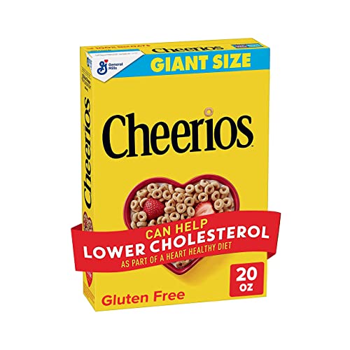 Cheerios Heart Healthy Cereal, Gluten Free Cereal with Whole Grain Oats, Giant Size, 20 OZ - 20 Ounce (Pack of 1)