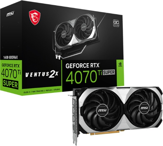 MSI GeForce RTX 4070 Ti SUPER 16GB Ventus 2X OC - DLSS 3