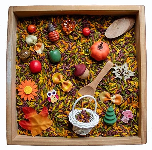 Open Ended Toys | Sensory Bin For Kids, Fall Sensory Bin, Autumn Sensory Play, Sensory Kit, Preschool Sensory Toys, Fine Motor Skills Toys, Montessori Toys