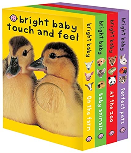 Bright Baby Touch & Feel Boxed Set: On the Farm, Baby Animals, At the Zoo and Perfect Pets (Bright Baby Touch and Feel) - Board book, Touch and Feel