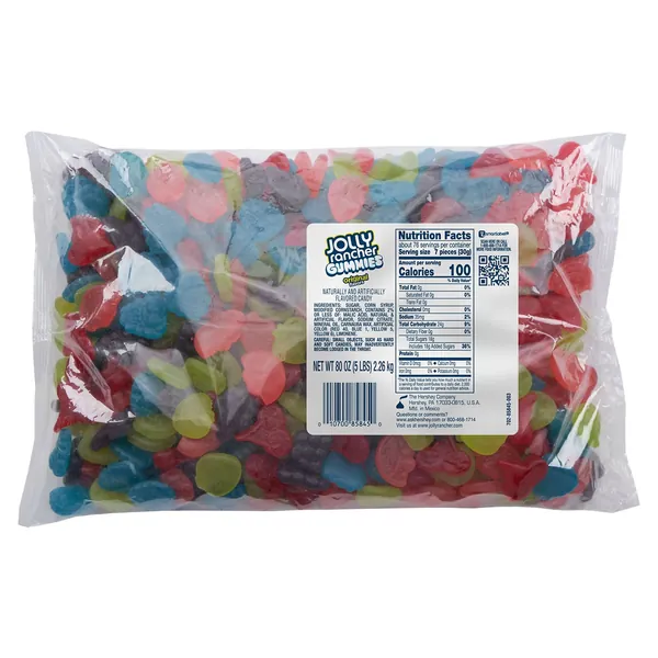 JOLLY RANCHER Assorted Fruit Flavored Gummies Candy, 5 lb Bulk Bag - Original (5 lb Bulk Bag)
