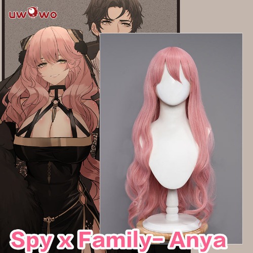 Uwowo Anime Spy x Family Wig Fanart: Anya Adult Cosplay Anya Wig Long Hair | Default Title