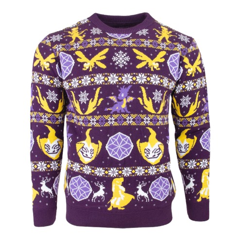 Numskull Unisex Official Spyro The Dragon Fairisle Knitted Christmas Jumper for Men or Women - Ugly Novelty Sweater Gift