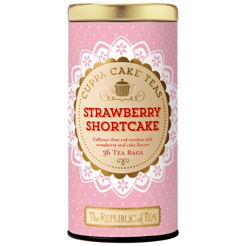 The Republic of Tea - Strawberry Shortcake Cuppa Cake Herbal Tea, 36 Tea Bags - 