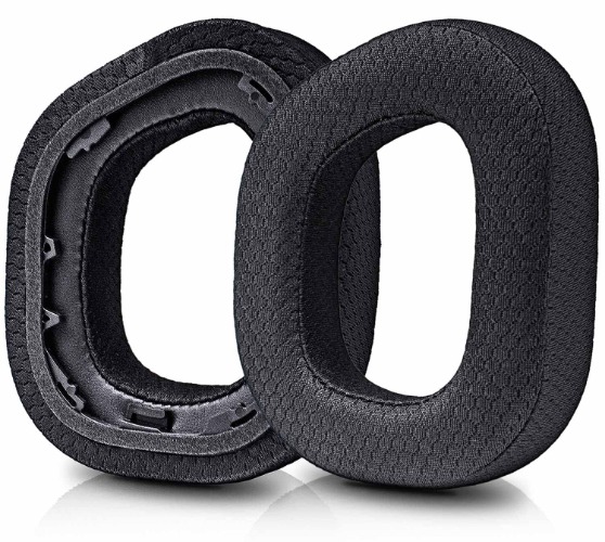 Sixsop HS80 Earpads - Earpads Compatible with HS80 RGB Wireless Headset Replacement Ear Pads/Ear Cushion/Ear Cups (Black Mesh)