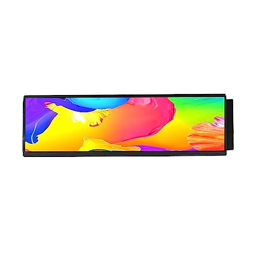 VSDISPLAY 12.6 Inch IPS LCD Screen Monitor 1920x515 Display with Mini HD-MI to HD-MI Cable Kit,Fit for DIY Y60 PC Case CPU GPU Secondary Monitor Panel