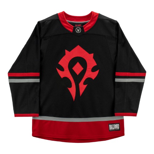World of Warcraft Horde Black Hockey Jersey | 2XL