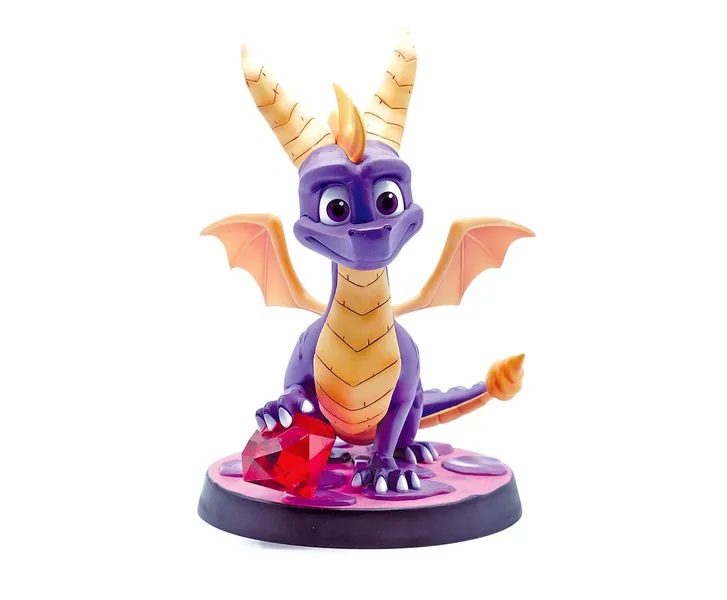 Dark Horse Comics 8 Inch Tall Painted Spyro The Dragon Skylanders Video Game Collectible 3D Figurine Statue Toy with Detailed Base - 