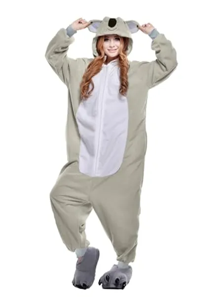 NEWCOSPLAY Unisex Adult Onesie Pajamas Animal One Piece Costume Cosplay Sleepwear