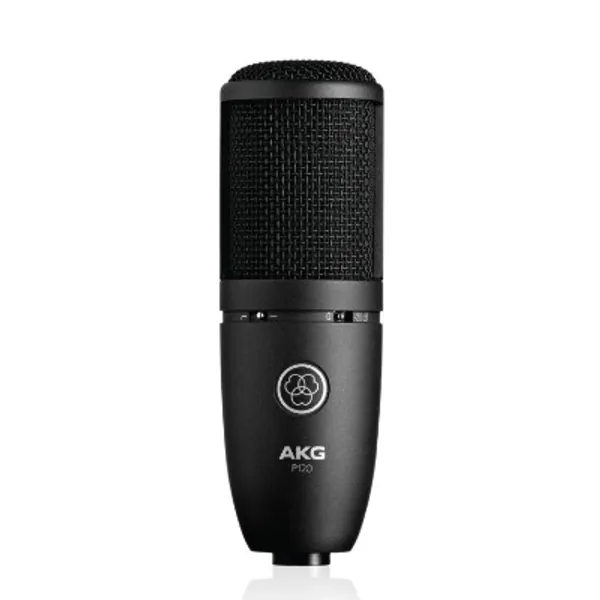 AKG P120 High Performance General Purpose Recording Microphone, Studio Quality, Large Diaphragm, Highly Versatile, Rugged and Robust Design - Black