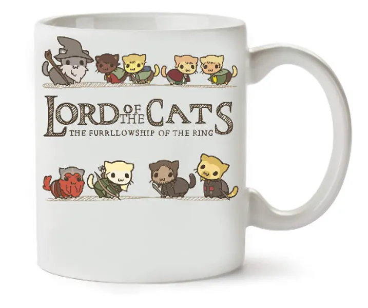 BakoIsland Lord Of The Cats The Furrlowship Of The Ring Classic Tea Coffee Mug